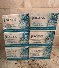 Jergens Refreshing Fresh And Crisp Mild Bar Soap 6 Pack - 12 Bars Total SEALED