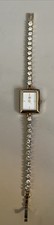 Beautiful Vintage Gold Tone Carvel Ladies Wrist Watch With Tennis Bracelet Strap