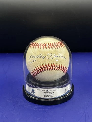 Mickey Mantle New York Yankees Signed Rawlings Baseball With PSA & Beckett COA