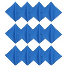 12Pcs 8x8" Microfiber Cleaning Cloth for Glasses Screens Camera Lenses, Sapphire