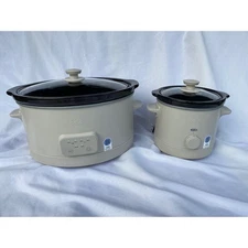 Bella Multi Cooker Set Slow Cooker Set 2 Quart 3 Quart Cream Digital Control