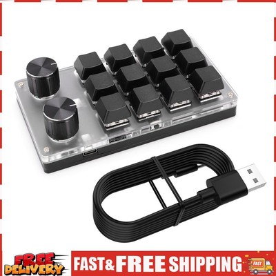 12 Key 2 Knob Programming Macro Custom Knob Keyboard Hotswap for Office Gaming S