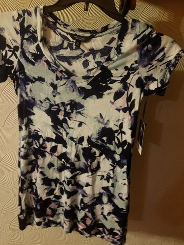 Simply Vera Vera Wang Bluse für Damen. Gr. XS. Print V Ausschnitt. Mehrfarbig. - Bild 2 von 3