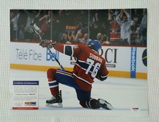 P.K. SUBBAN Autographed Montreal Canadiens 11x14 Photo. PSA