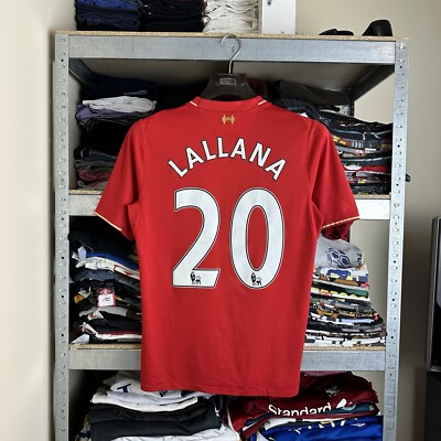 Rare! Lallana Adam 20 New Balance Liverpool Soccer Jersey Shirt