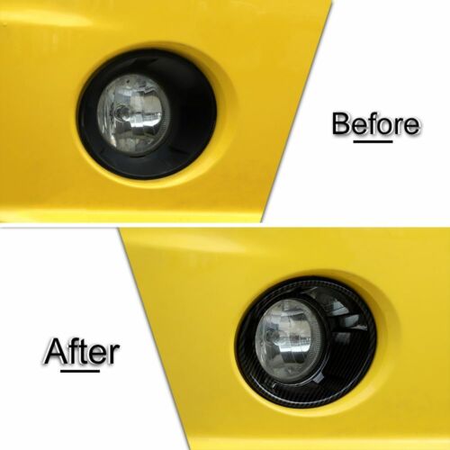 Cubierta de borde de luz antiniebla delantera para Chevrolet Camaro 2010-2013 ABS fibra de carbono - Imagen 2 de 8