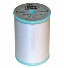 The Finishing Touch 90 Weight Embroidery Bobbin White Thread 1200 Yards Spool