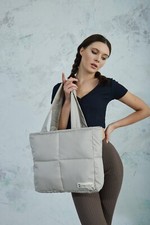 Large Quilted Puffy Bag / Puffer Tote Bag / Large Capacity Nylon Bag /