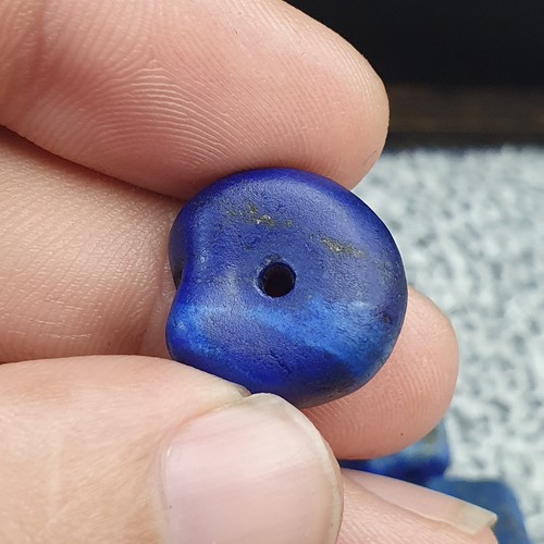 Old Ancient Natural Near Eastern Lapis Lazuli Stone Beads lot - Picture 12 of 24