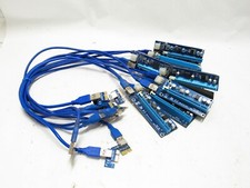 A Set of Five Mini PCI-E Express 1x To 16x USB 3.0 Extender Riser Card Adapter