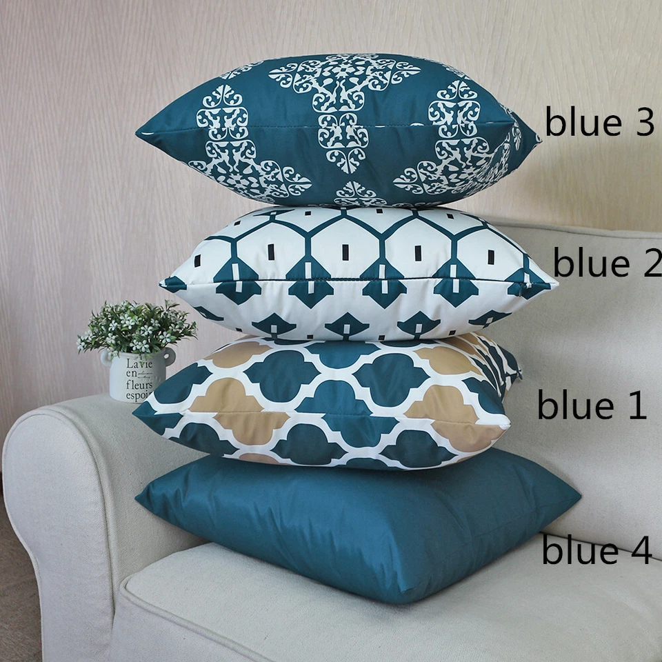 16" 18" 20" 24" Waterproof Cushion Cover Pillow Case Throw Outdoor Home Decor - Imagen 4 de 4