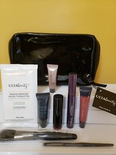 Ulta Beauty 9 Pc kit Makeup Cosmetics Bag Gift Set Black New