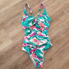 NWT Kona Sol Tropical Print One Piece Swimsuit Size Medium
