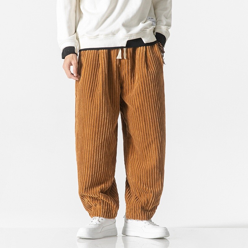 ☆送料・関税込☆LOW CLASSIC★CORDUROY LOOSE-FIT PANTS★ YLSDY Men's Corduroy Baggy Pants Oversized Cargo Trousers