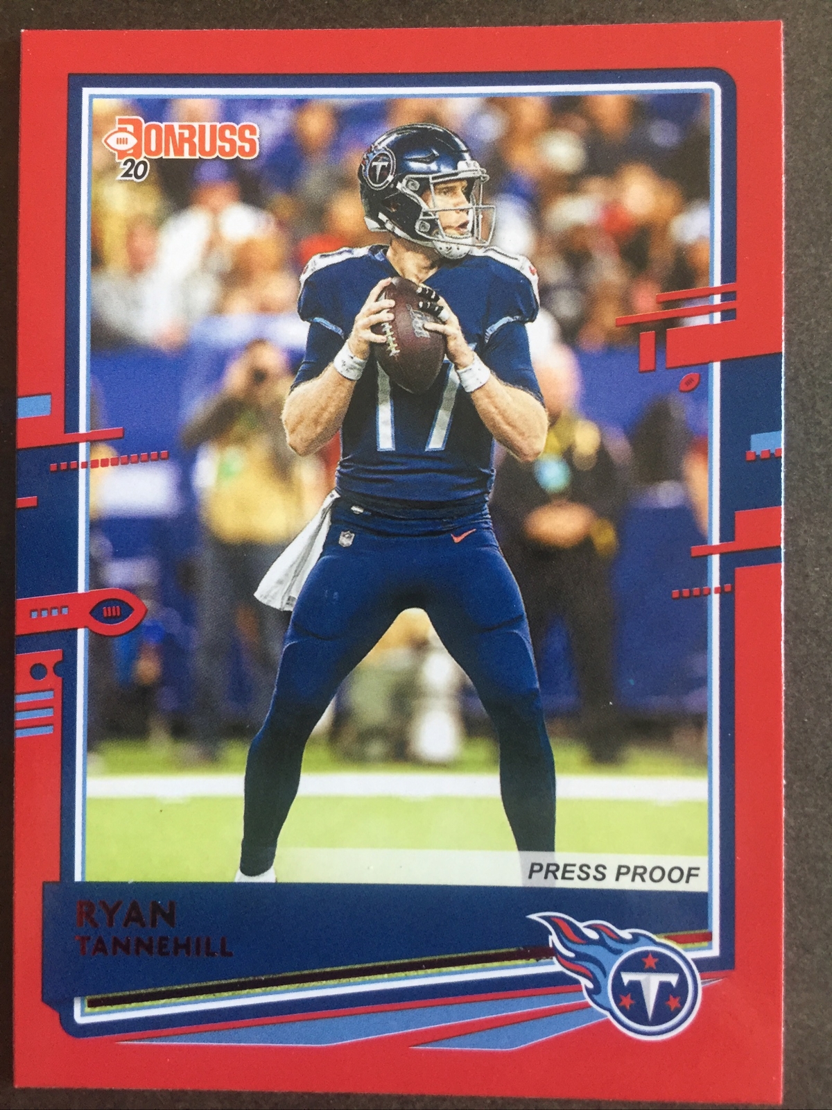 2020 Donruss Ryan Tannehill Press Proof Red Photo Variation SP #246