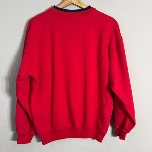 Vtg Deadstock Cat Lover Applique Mock Neck Sweatshirt Pullover Womens Medium Red - Picture 8 of 11