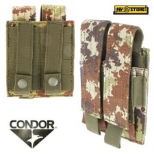 Tasca Porta Caricatori cal 9 Doppia 2 Posti per Pistola CONDOR Militare VEGETATO
