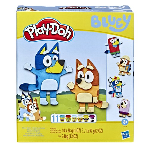 Brandneu Play-Doh Bluey Make n Mash Kostüme Spielset enthält 11 Dosen Play-Doh - Bild 1 von 9
