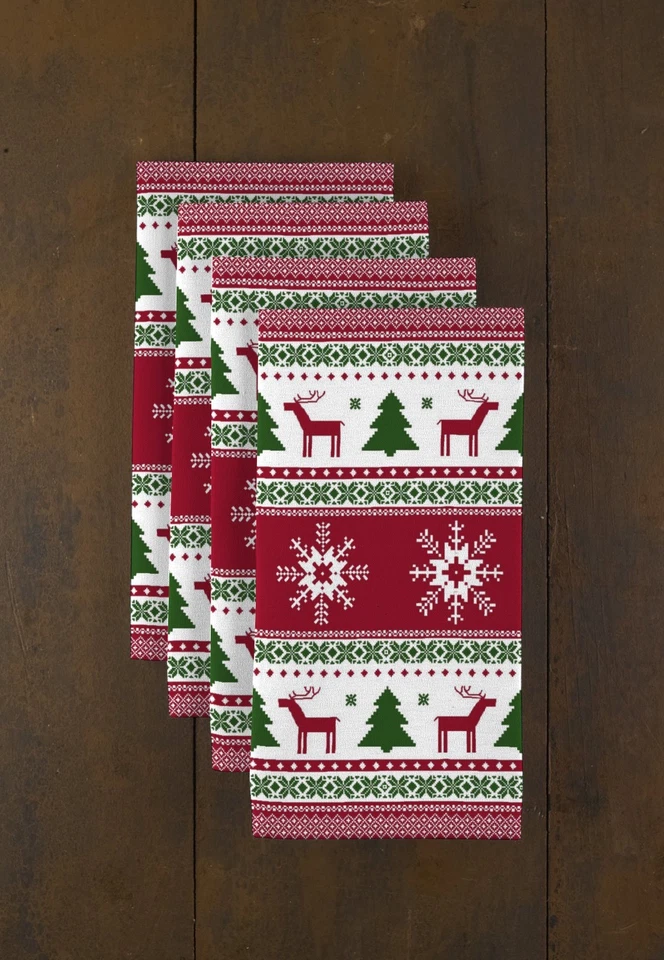 FABRIC TEXTILE PRODUCTS, INC. Fair Isle 18" x 18" Napkins 1 Dozen