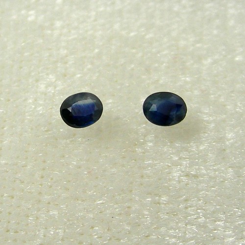 0.72 carat Oval 3.8x3 mm Qty 4, Natural Parti blue Australian Sapphire Gemstone - Picture 6 of 12