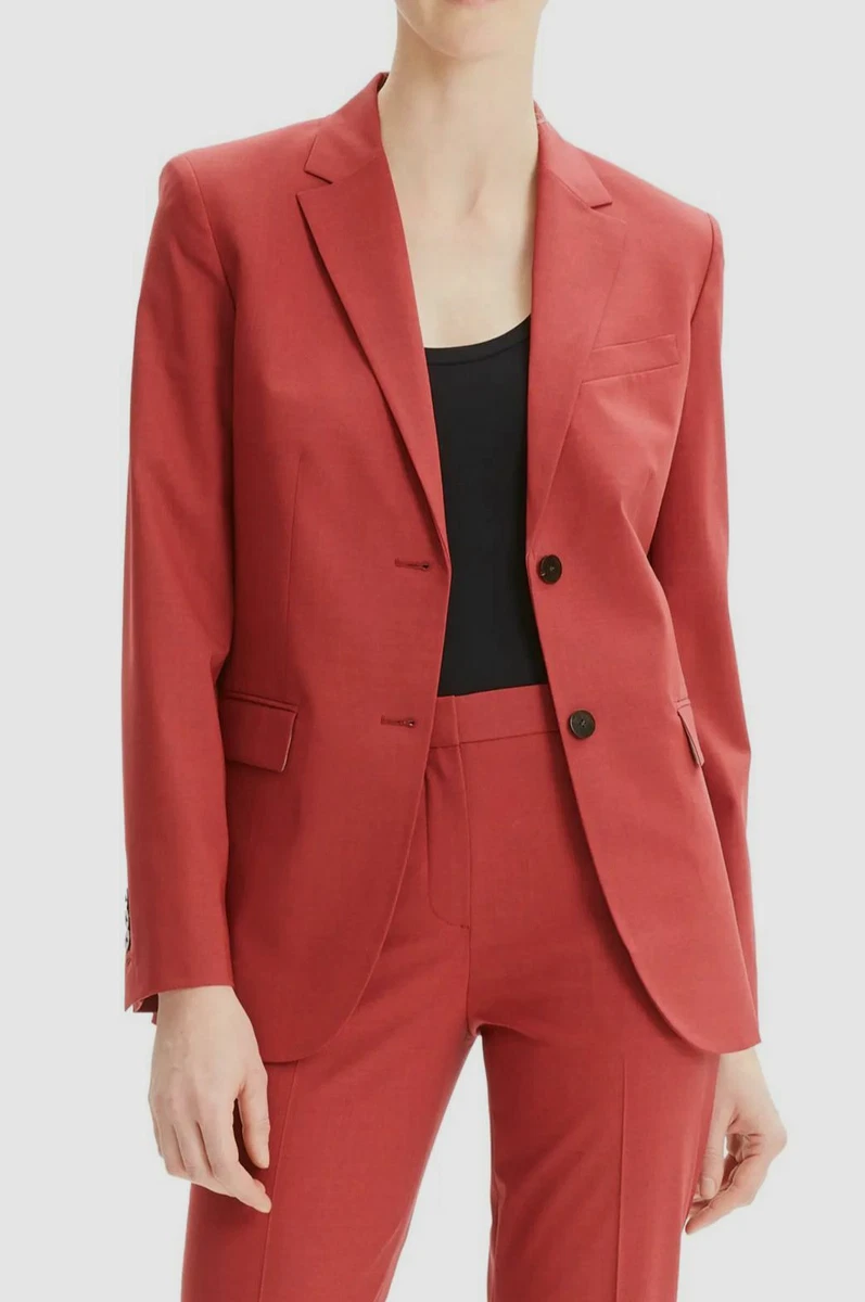 Red wool hotsell blazer womens