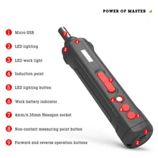 LED Mini Power Screw Driver Tool Electric Cordless Rechargeable Screwdriver