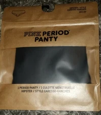 Victoria's Secret Pink PERIOD PANTY Hipster Xsmall New sealed black 