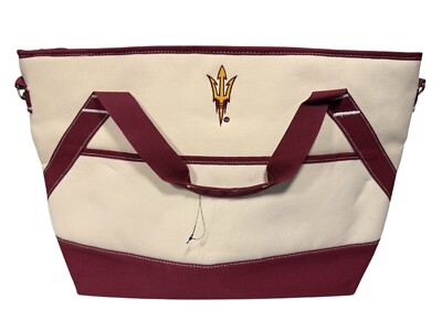 Embroidered ASU College Team Sport Insulated Tote Bag, food storage, large