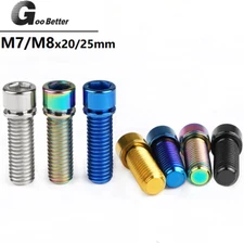 Titanium Bolts Small Cap Head Screw With Flat Washer Allen Key M7 M8 x 20/25mm