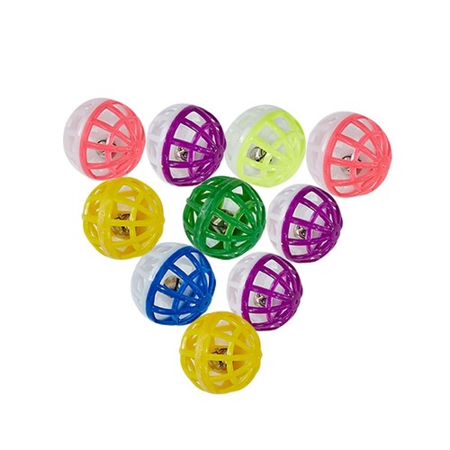 10/30/50pcs Pet Cat Toy Ball Plastic With Bell Hollow 3.8cm Cat fun throw` - 第 9/11 張圖片