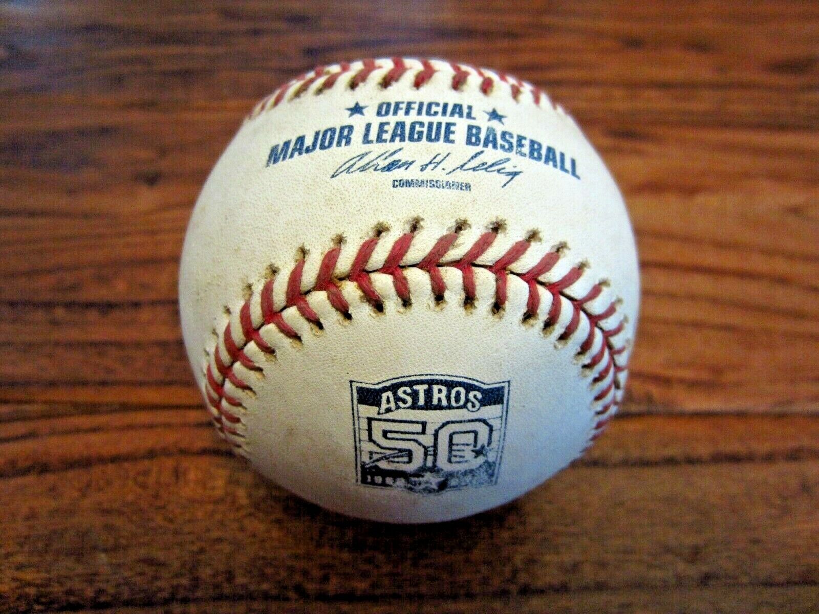 Brandon Barnes Astros LAST NL HOME Game Used SINGLE Baseball 9/2