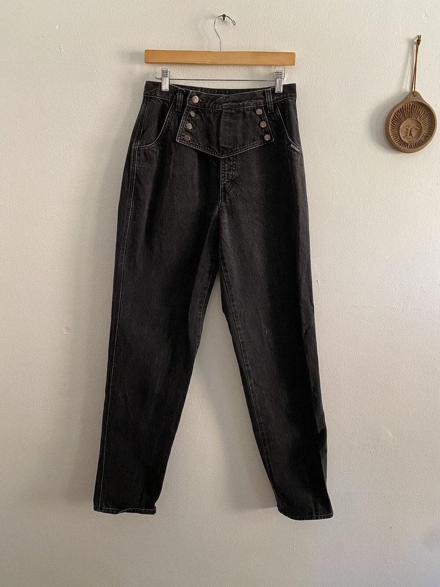 Vintage Rocky Mountain Jeans High Rise Mom Jeans Button Bib