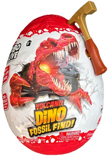 Jeu de fouilles - ZURU - ROBO ALIVE Volcano Fossil Find S2 - Fossiles de dinosaures - Sons et lumières - Roche et sable