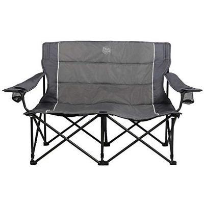 Timber Ridge Spruce Duo Loveseat Oversize Quad-Folding Camp Seat, Grey New style
