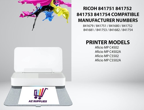 Ricoh kompatible Tonerkassette für 841751 841752 841753 841754 4er Pack - Bild 2 von 7