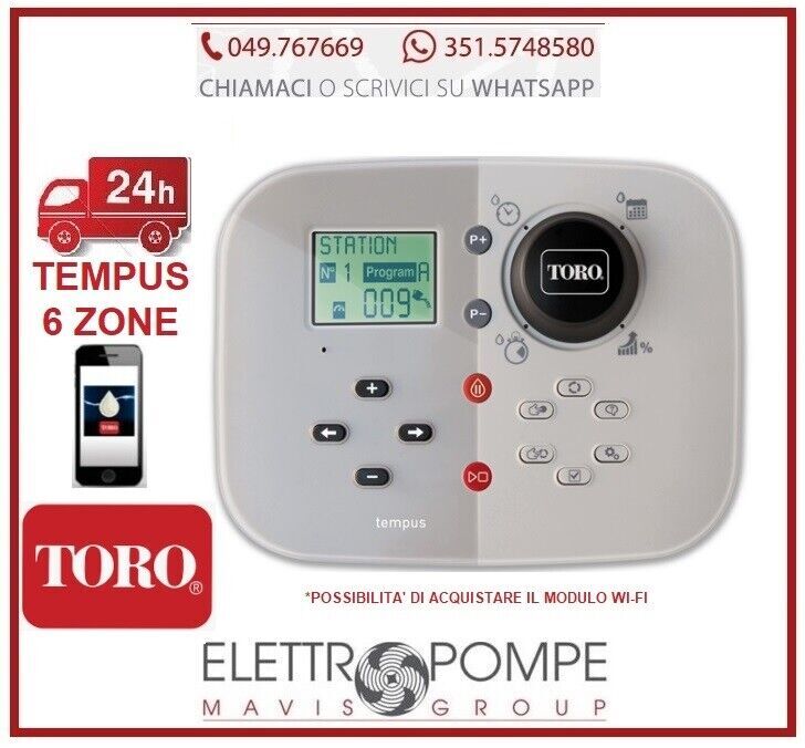 Centralina Toro Tempus 6 Zone WiFi 2025: Irrigazione Smart Professionale