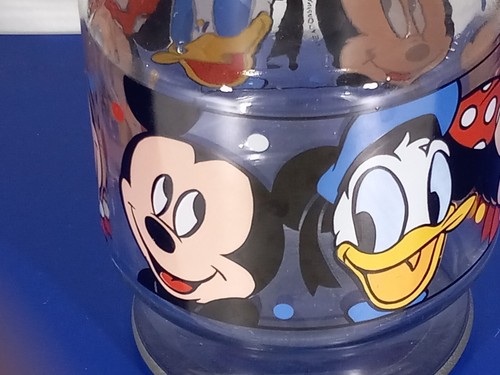 Disney Minnie Mickey Mouse Donald Duck Character Glass Carafe Juice Pitcher USA - Picture 5 of 7