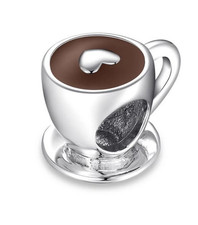 I Love Coffee Charm Genuine S925 Sterling Silver Charm Fit For All Bracelets 💙
