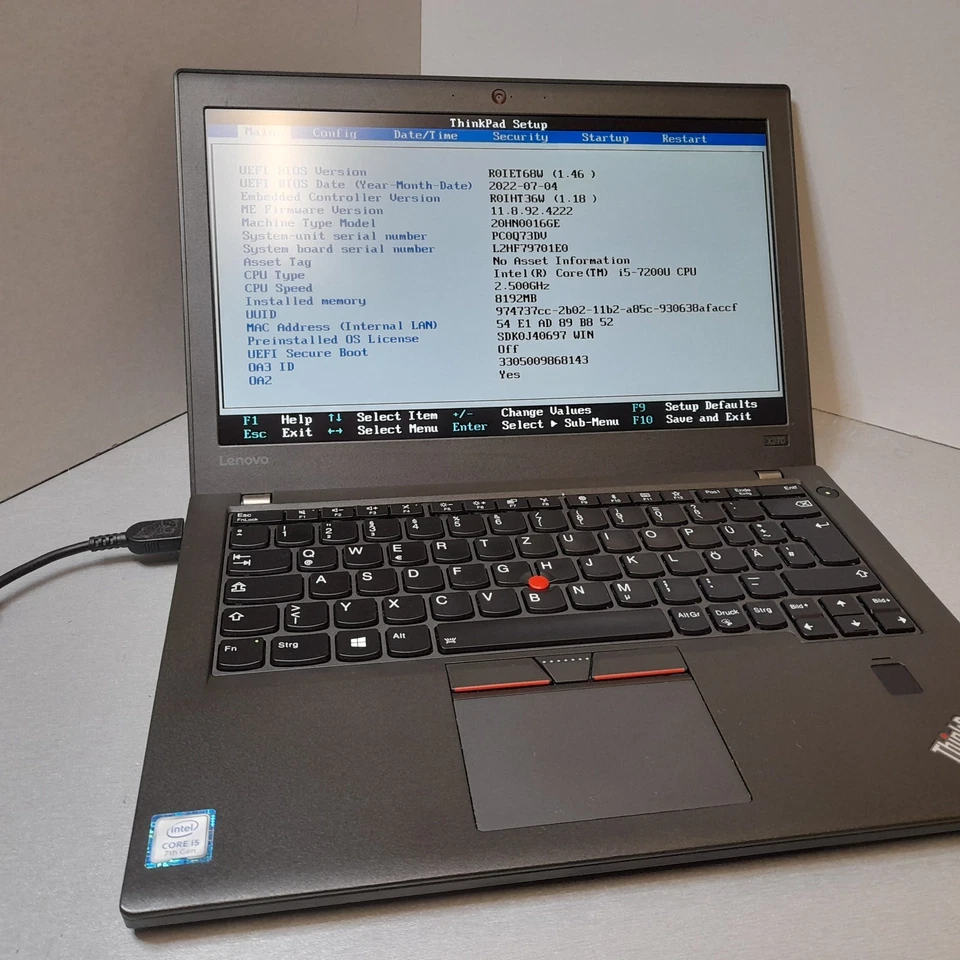 Lenovo ThinkPad X270 · i5-7200U · 8GB · 256GB, Foto 1 von 4