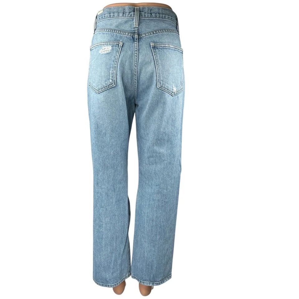 Pantalones de mezclilla de pierna ancha Lovers and Friends Asher azul desgastado novio talla 27 Foto 3 de 4