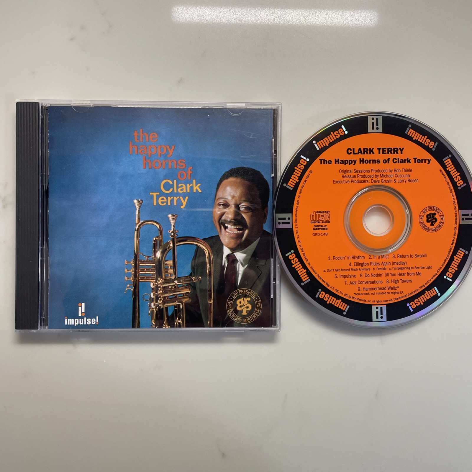 Happy Horns of Clark Terry CD - 1994 GRP records jazz import VGC
