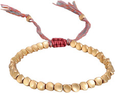 Tibetan Copper Bracelet for Women Men,Buddhist Beaded Bracelet of Fortune,Heal