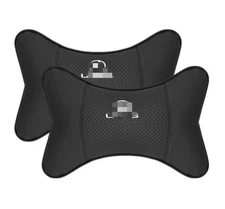 For Lexus 2PCS Car Seat Headrest Neck Cushion Pillows Black Universal Interior