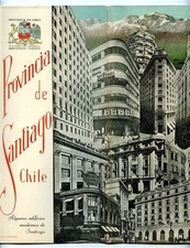 1930's Republic of Chile Provincia de Santiago Chile Brochure English & Spanish 
