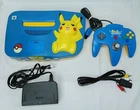 Nintendo 64 Pikachu Blue Console Controller Region Free Tested