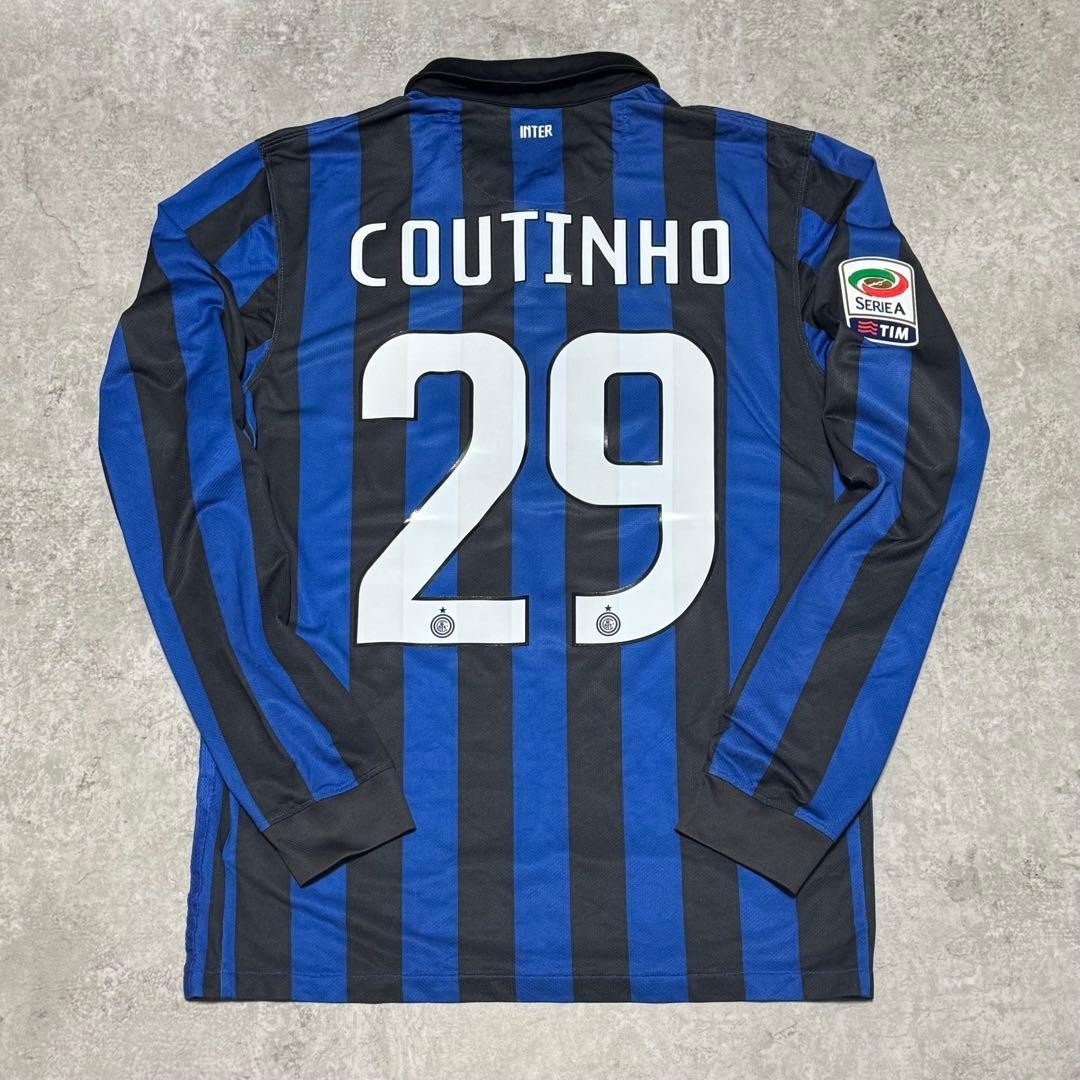 Nike Inter Milan 11/12 #29 Coutinho Long Sleeve Jersey Size S Good