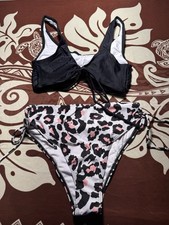 Small Sport Leopard Print Pink Bikini Set Women Swimsuit