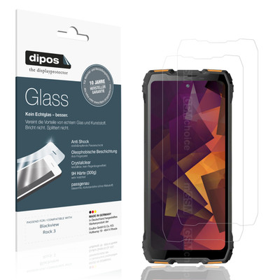 2x Schutzfolie für Blackview Rock 3 - Anti-Shock 9H Folie dipos Glass