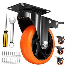 4" Caster Wheels, Outstanding Casters Set of 4 Heavy Duty, Silent Industrial