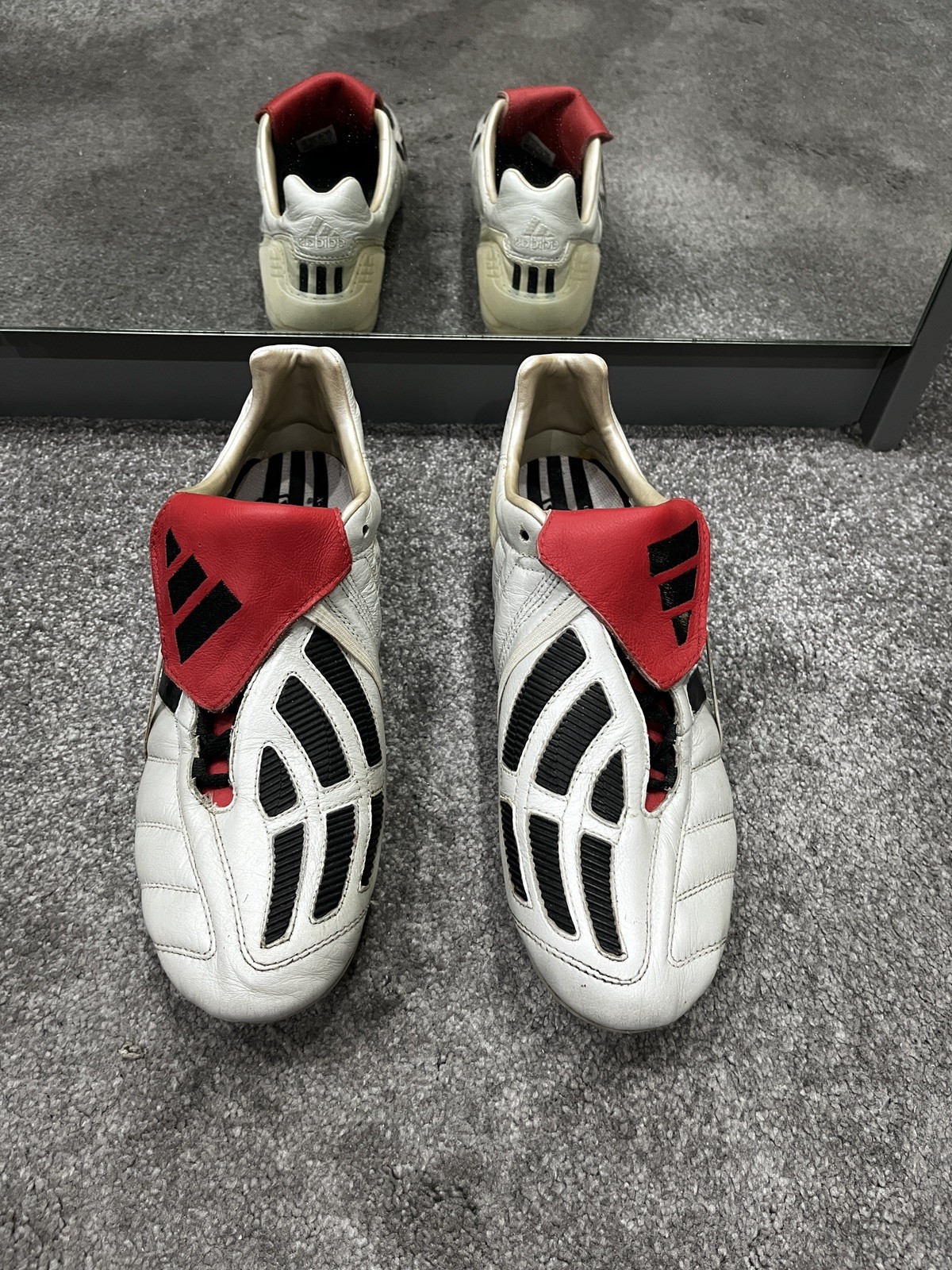 Botas Adidas Predator Mania 2002 originales (con cuchillas), champán, talla 9